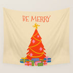 Be Merry Cute and Colorful Christmas Wall Tapestry Gallery Image 4