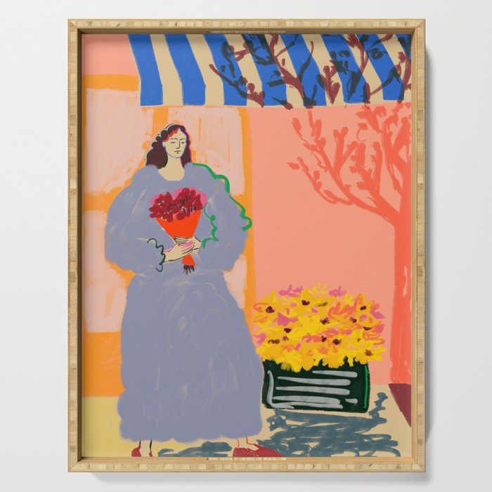 FLOWER SHOPPING Serving Tray Gallery Image 1