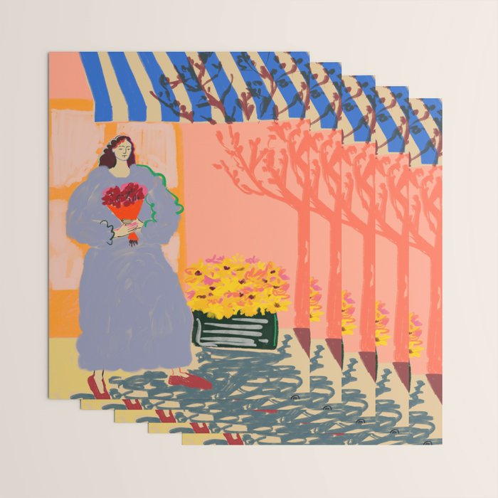 FLOWER SHOPPING Wrapping Paper Gallery Image 3