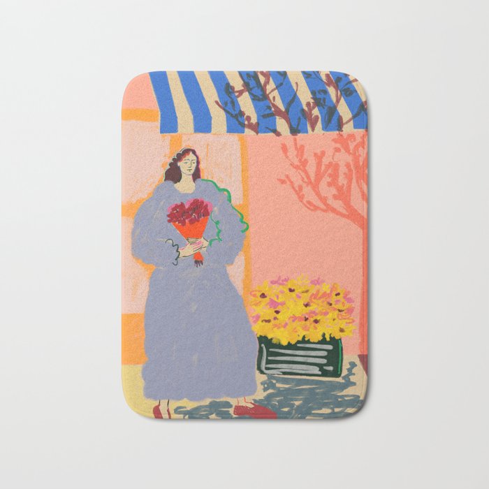 FLOWER SHOPPING Bath Mat Gallery Image 1