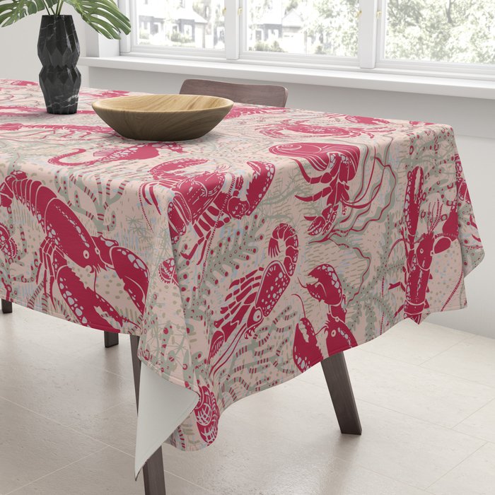 Red Lobster Viva Magenta Tablecloth Gallery Image 3