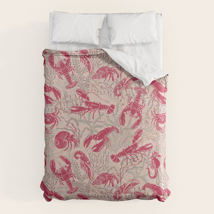 Red Lobster Viva Magenta Duvet Cover Gallery Image 6