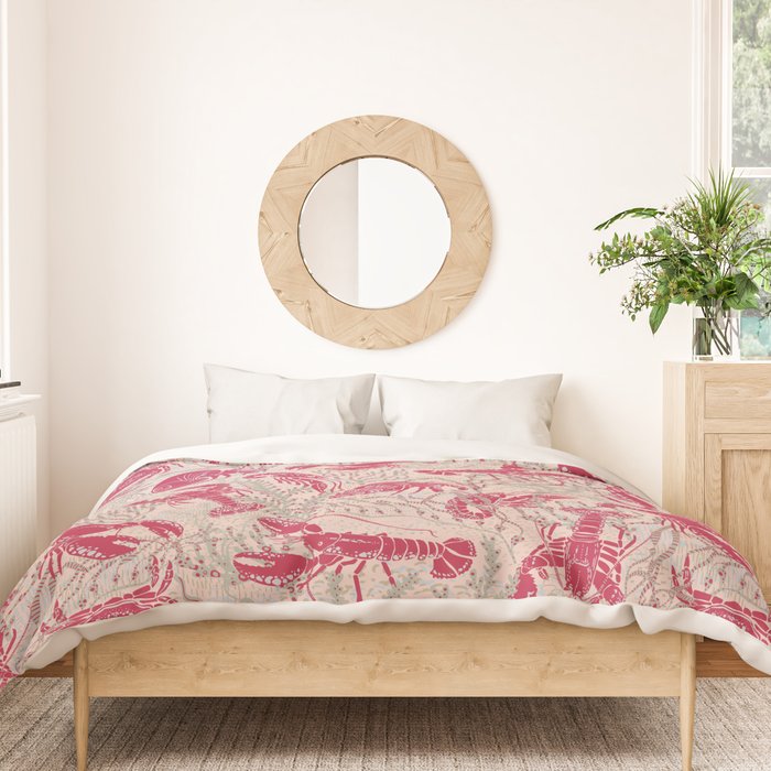 Red Lobster Viva Magenta Duvet Cover Gallery Image 3