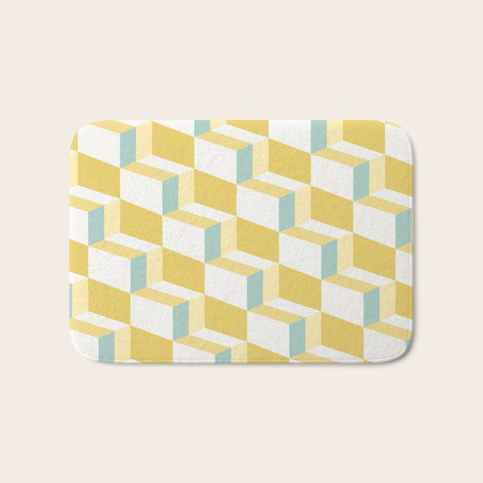 Cuboid Geometric Abstract Shapes Pattern XXXVI Bath Mat Gallery Image 1