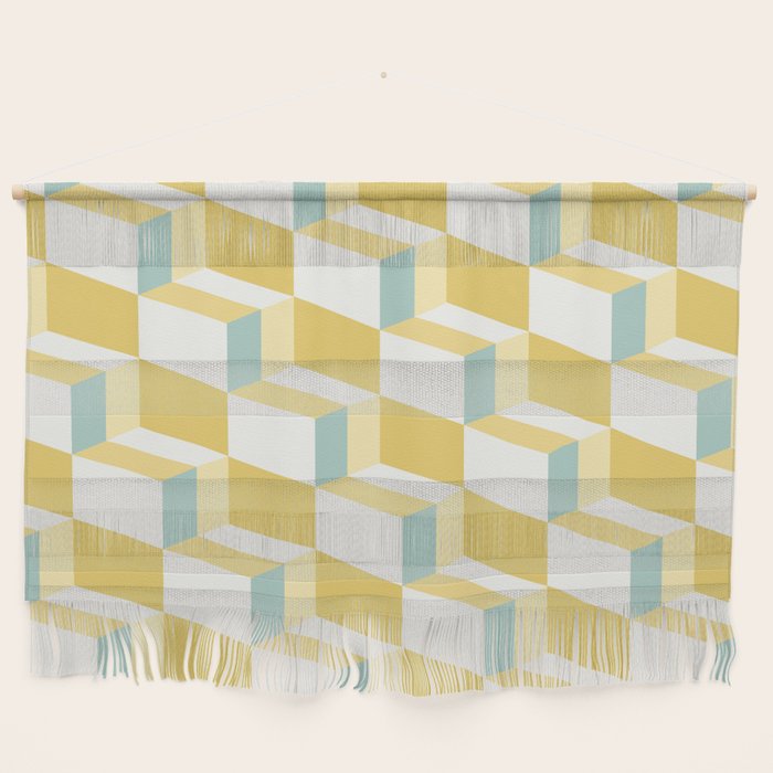 Cuboid Geometric Abstract Shapes Pattern XXXVI Wall Hanging Gallery Image 1