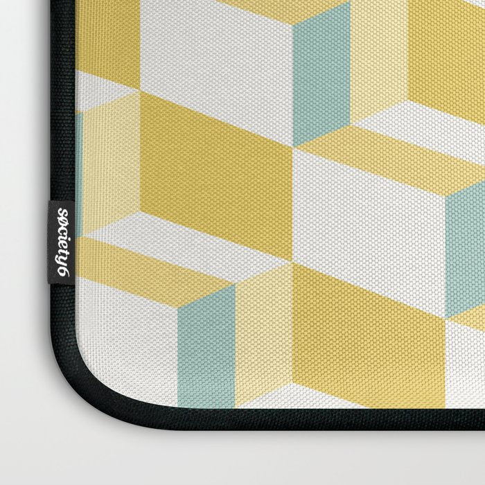 Cuboid Geometric Abstract Shapes Pattern XXXVI Laptop Sleeve Gallery Image 3