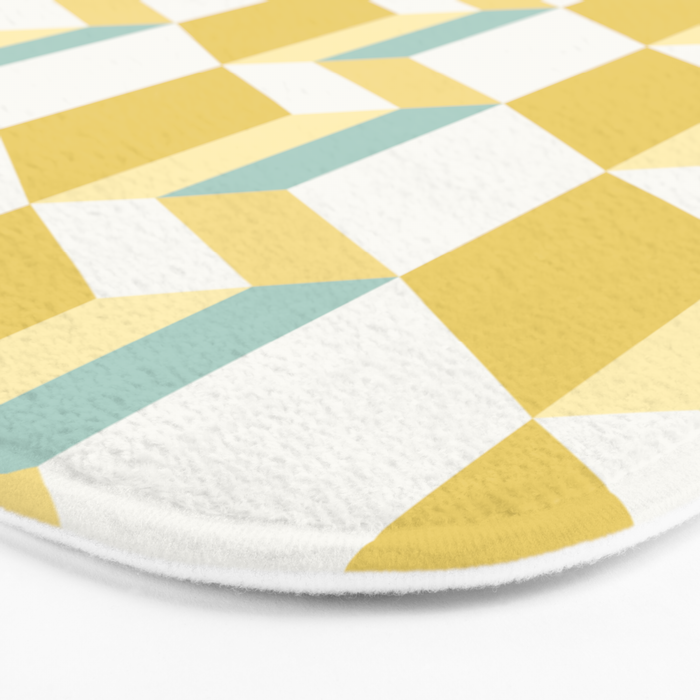 Cuboid Geometric Abstract Shapes Pattern XXXVI Bath Mat Gallery Image 3