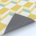 Cuboid Geometric Abstract Shapes Pattern XXXVI Rug Gallery Image 4