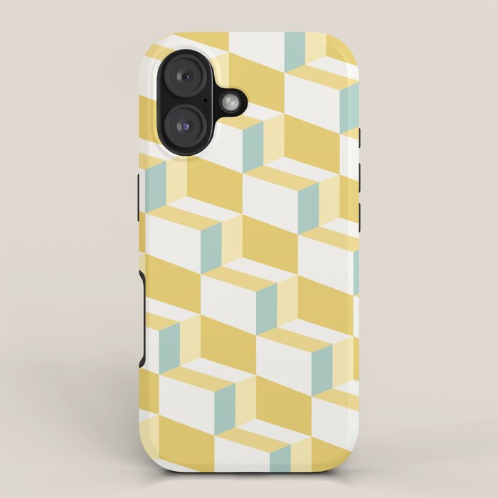 Cuboid Geometric Abstract Shapes Pattern XXXVI iPhone Case Gallery Image 1