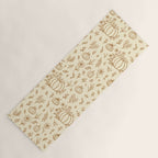 Floral Ink Pumpkin Pattern Yoga Mat Gallery Image 1