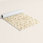 Floral Ink Pumpkin Pattern Yoga Mat Gallery Image 2