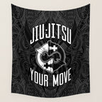 Brazilian Jiu-jitsu Chess Kings Wall Tapestry Gallery Image 4