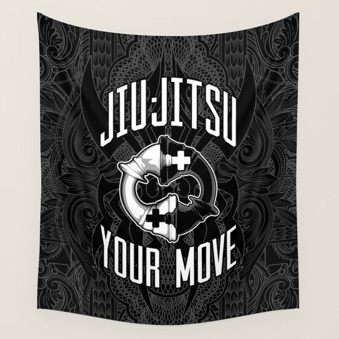 Brazilian Jiu-jitsu Chess Kings Wall Tapestry Gallery Image 1
