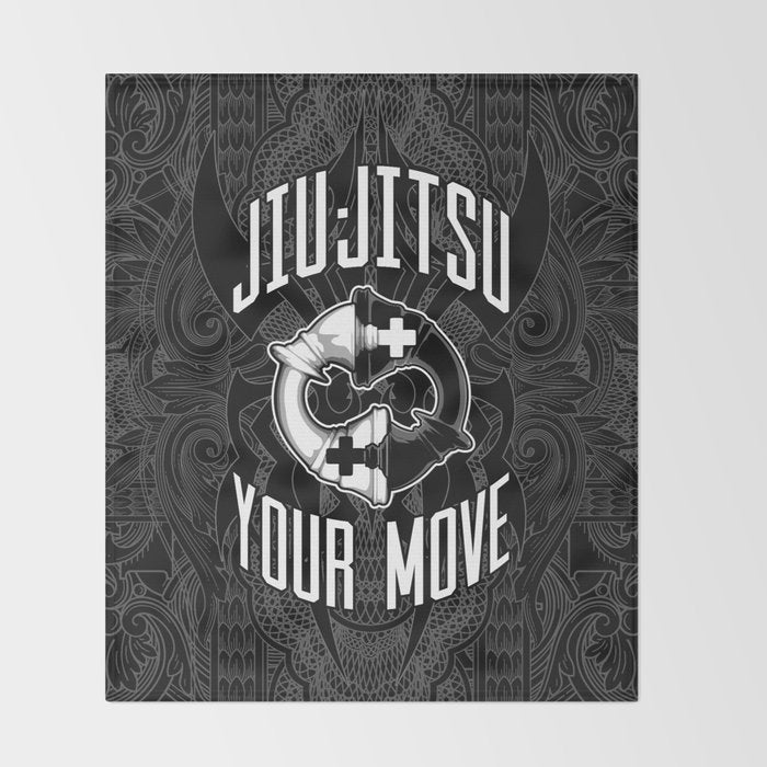 Brazilian Jiu-jitsu Chess Kings Throw Blanket Gallery Image 2
