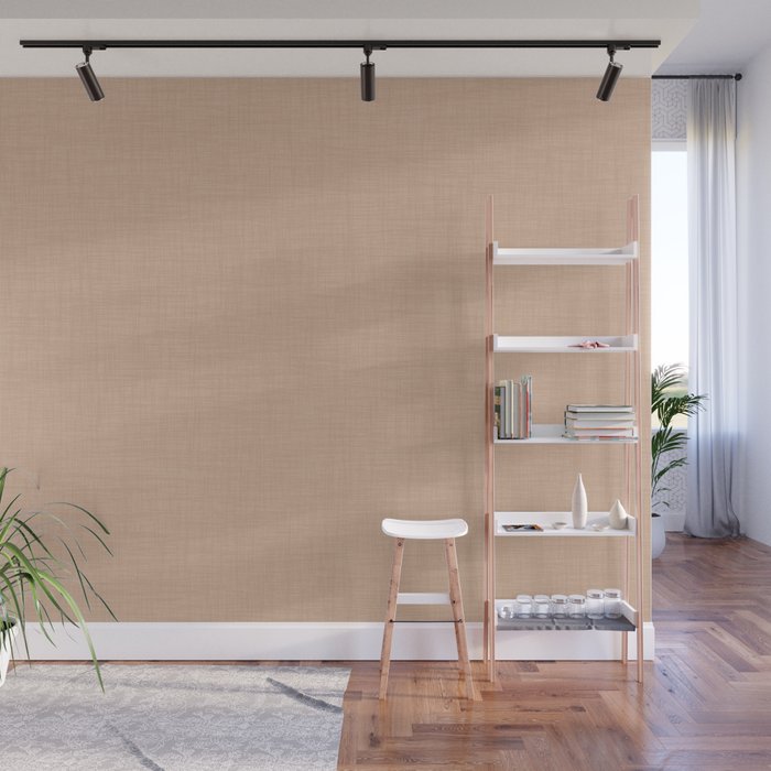 Cozy Linen Effect in Amberlight Cream Wall Mural Gallery Image 1