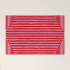 Hot Pink Geometric Drawing Digital Linocut Welcome Mat Gallery Image 1