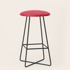 Hot Pink Geometric Drawing Digital Linocut Stool Gallery Image 1