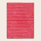 Hot Pink Geometric Drawing Digital Linocut Notebook Gallery Image 4