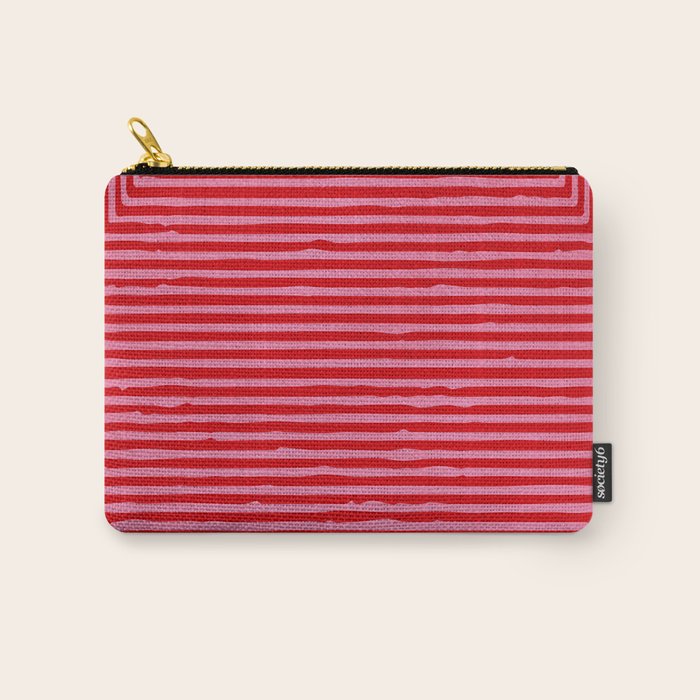 Hot Pink Geometric Drawing Digital Linocut Carry All Pouch Gallery Image 1