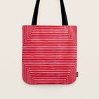 Hot Pink Geometric Drawing Digital Linocut Tote Bag Gallery Image 1