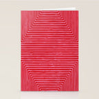 Hot Pink Geometric Drawing Digital Linocut Stationery Card Gallery Image 2