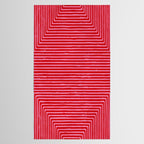 Hot Pink Geometric Drawing Digital Linocut Tablecloth Gallery Image 2