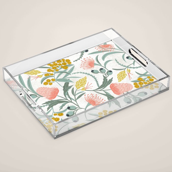 Flora Australis White Acrylic Tray Gallery Image 1