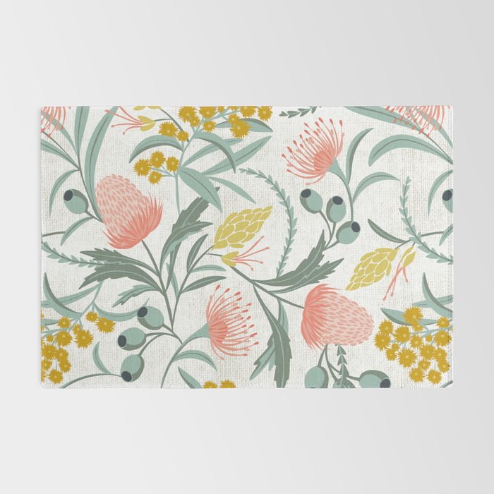 Flora Australis White Rug Gallery Image 2