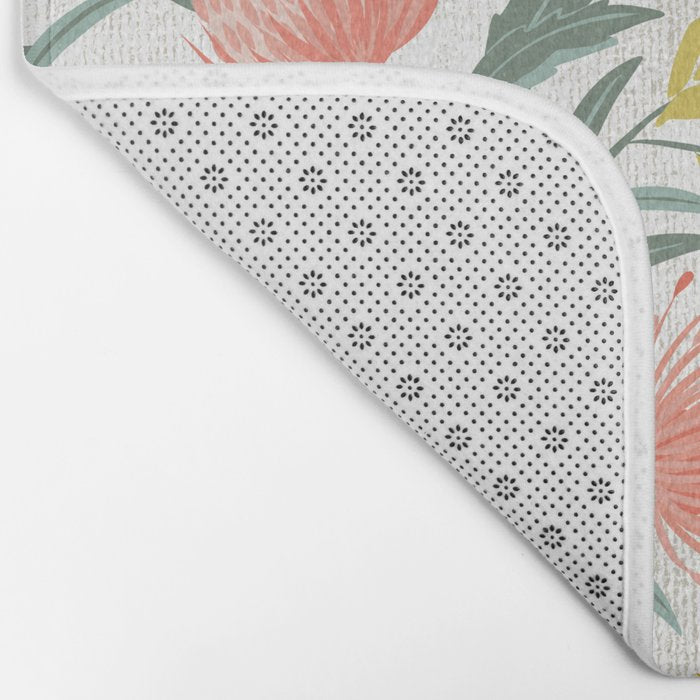 Flora Australis White Bath Mat Gallery Image 2