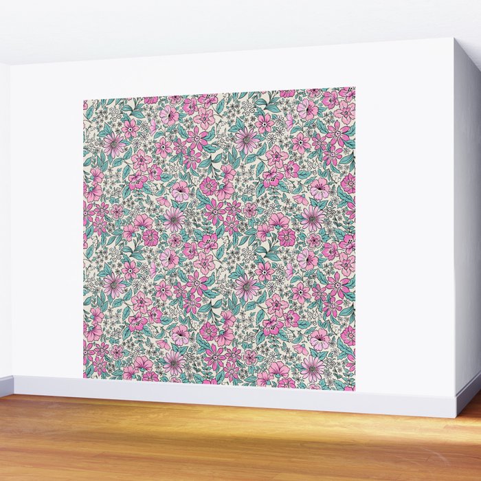 Posey - purple Wall Mural Gallery Image 2