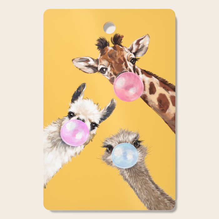 Bubble Gum Gang in Yellow Cutting Board Gallery Image 1