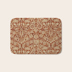 William Morris Pure Sunflower Red Saffron Vellum Vintage Pattern Bath Mat Gallery Image 1