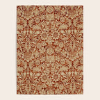 William Morris Pure Sunflower Red Saffron Vellum Vintage Pattern Poster Gallery Image 4