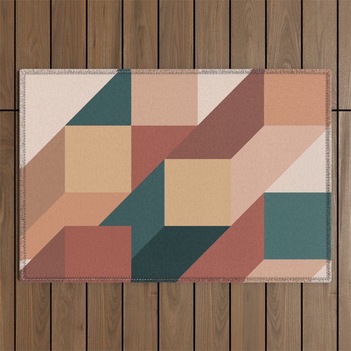 Maximalist Geometric 06A Outdoor Rug Gallery Image 1