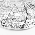 Paris White Map Bath Mat Gallery Image 3