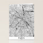 Paris White Map Stationery Card Gallery Image 2