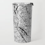 Paris White Map Travel Mug Gallery Image 2