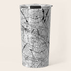 Paris White Map Travel Mug Gallery Image 1