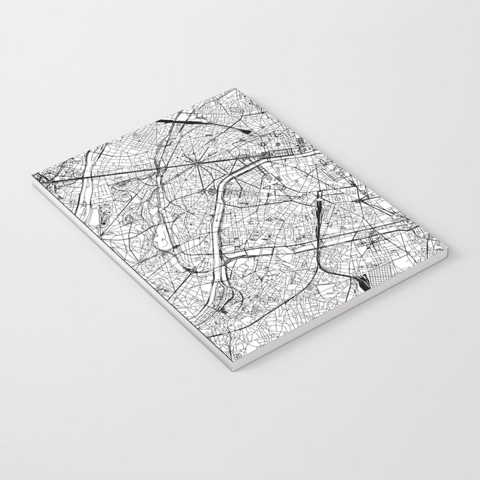 Paris White Map Notebook Gallery Image 3