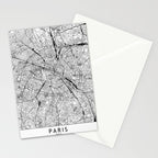 Paris White Map Stationery Card Gallery Image 2