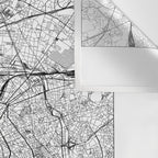 Paris White Map Wall Tapestry Gallery Image 3