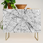 Paris White Map Credenza Gallery Image 1