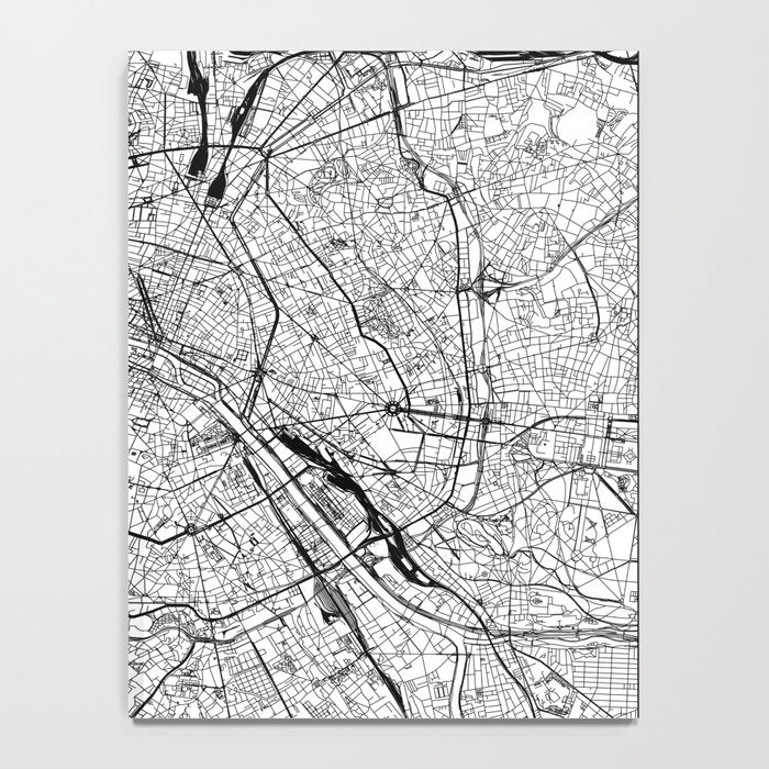 Paris White Map Notebook Gallery Image 4