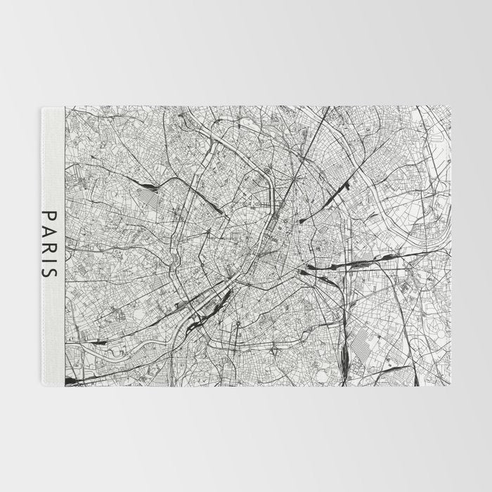 Paris White Map Rug Gallery Image 2