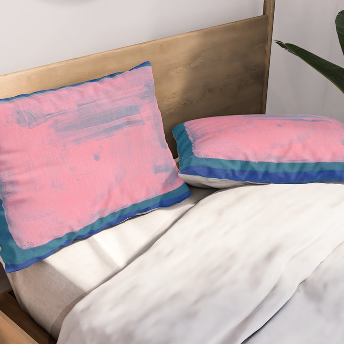 Ocean Pink Colourfield  Pillow Sham Gallery Image 2