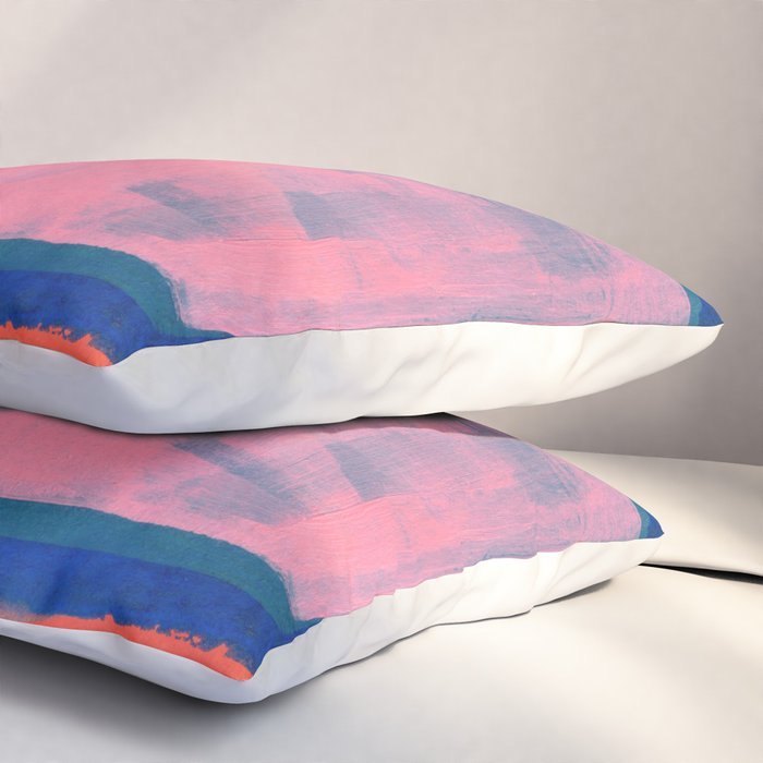 Ocean Pink Colourfield  Pillow Sham Gallery Image 3