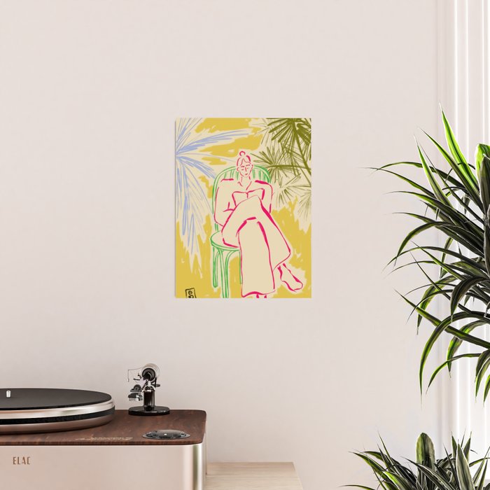 READING AMONG PALM TREES Poster Gallery Image 2