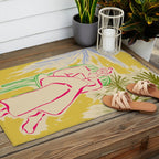READING AMONG PALM TREES Outdoor Rug Gallery Image 2