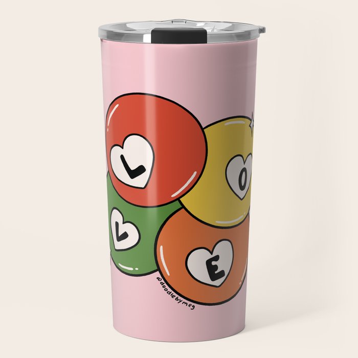 Love Pool Balls Travel Mug Gallery Image 1