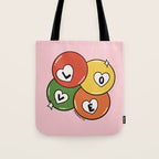 Love Pool Balls Tote Bag Gallery Image 1